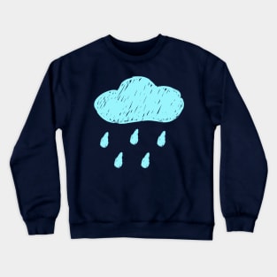 Chalkboard Raining Cloud Kids Drawing Crewneck Sweatshirt